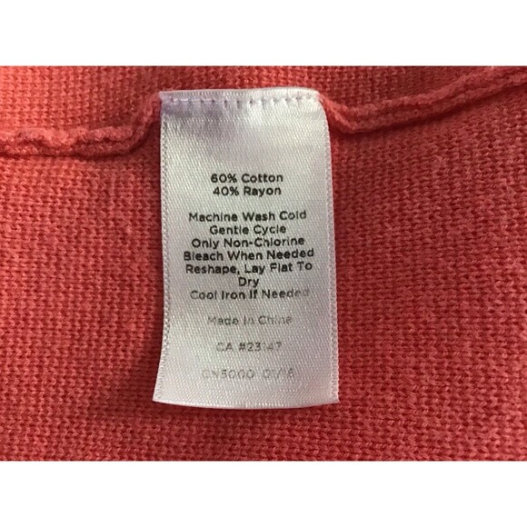 Talbots Plus 3X Coral Open Front Cardigan Capsule Piece Transitional Preppy - Picture 6 of 6